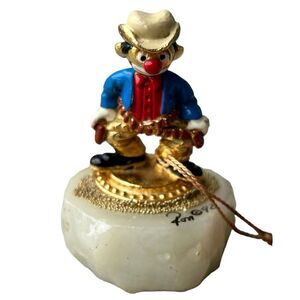Ron Lee Clowns Western Rodeo Clown Handmade 24k Gold 1992 460/7500